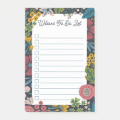 Post-it® Wild Garden Florals Custom Name To Do List (Devant)