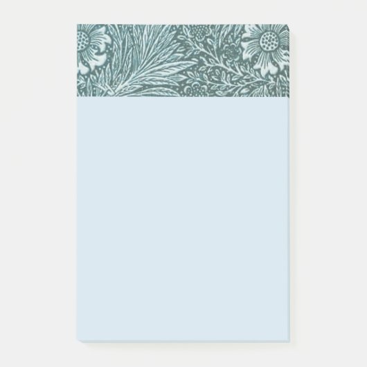 Post-it® William Morris, floral, motif, Vert, métallique, s (Devant)