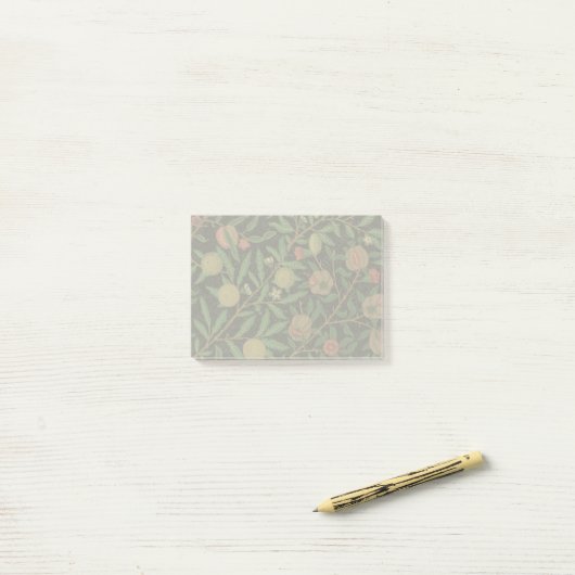 Post-it® William Morris grenade classique fruits (Sur un bureau)