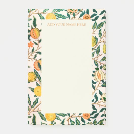 POST-IT® WILLIAM MORRIS POMEGRANATE DESIGN POST IT NOTES (Devant)