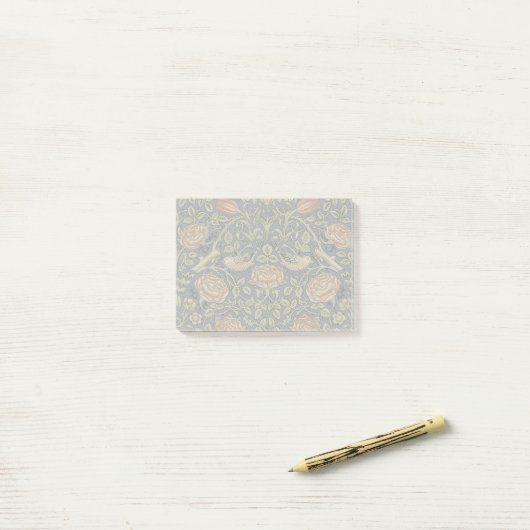 Post-it® William Morris Tudor Fond d'écran Rose (Sur un bureau)