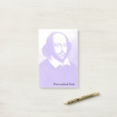 Post-it® William Shakespeare Pop Art Portrait (Sur un bureau)
