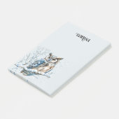 Post-it® Winter Snowflakes Blue Owl Christmas Snow (Incliné)