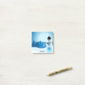Post-it® Winter Snowman Ajouter un nom joli bureau cadeau (Sur un bureau)