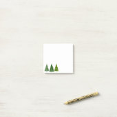 Post-it® Winter Watercolor Holiday Green Christmas Tree  (Sur un bureau)