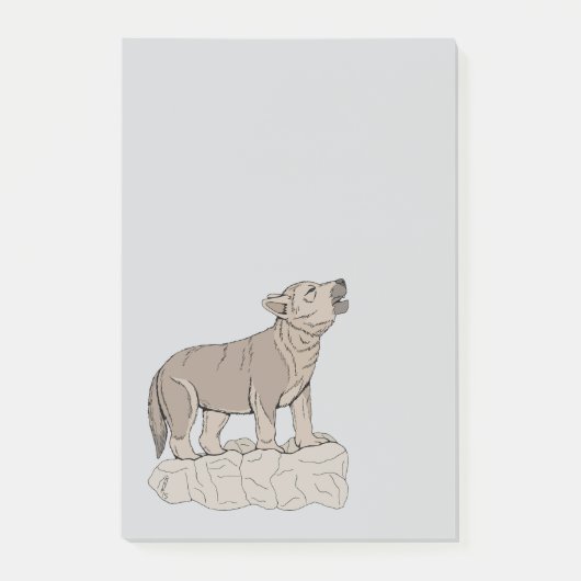 Post-it® Wolf Pup Howling (Devant)