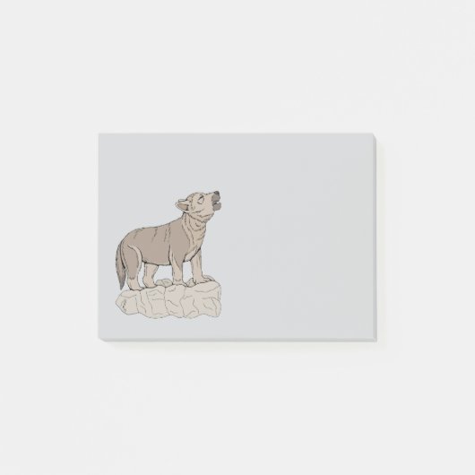 Post-it® Wolf Pup Howling (Devant)
