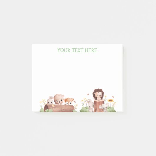 Post-it® Woodland Animaux comestibles Post It Notes Happy F (Devant)