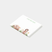 Post-it® Woodland Animaux comestibles Post It Notes Happy F (Incliné)