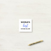 Post-it® World's Best Father In Law 2 (Sur un bureau)