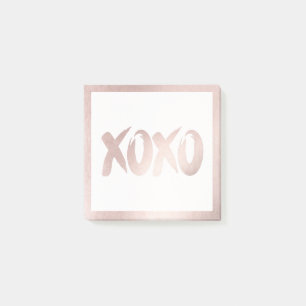 Post-it® XOXO rose pâle Calligraphie moderne de la brosse