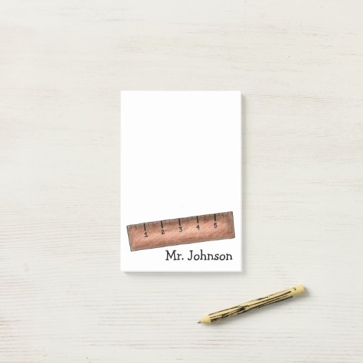 Post-it® Yardstick School Math Enseignant Cadeau personnali (Sur un bureau)