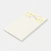 Post-it® Yellow Banner Violet Purple Personalized Name (Incliné)