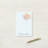 Post-it® Yellow Daffodil Flowers Peach Bow (Sur un bureau)