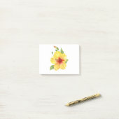 Post-it® Yellow Hibiscus Botanical (Sur un bureau)