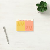 Post-it® Yellow Peach Things To Do Today AM / PM (Bureau)