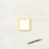 Post-it® Yellow Scallop CUSTOM Chic Monogram Personalized (Sur un bureau)