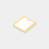 Post-it® Yellow Scallop CUSTOM Chic Monogram Personalized (Incliné)