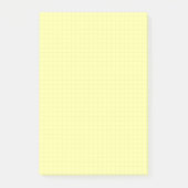 Post-it® Yellow Small Graph Paper Note Pad (Grids, Squares) (Devant)