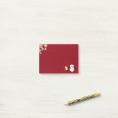 Post-it® Yeti de Noël (Sur un bureau)