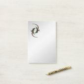 Post-it® Yin Yang Lizards Argent (Sur un bureau)