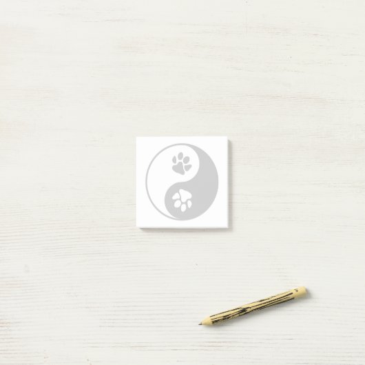 Post-it® Yin Yang Paw (Sur un bureau)