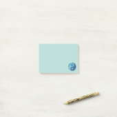 Post-it® Yin Yang Paw Blue (Sur un bureau)