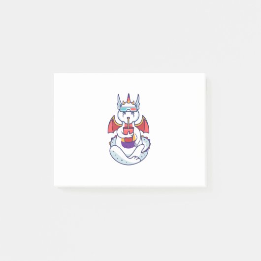 Post-it® Yoga blanc dragon (Devant)