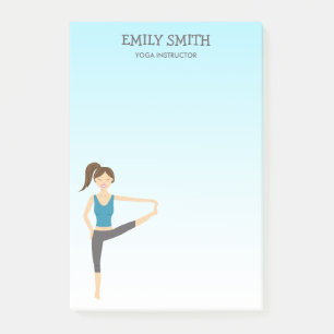 Post-it® Yoga Girl in Main To Toe Pose Yoga Instructeur