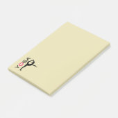 Post-it® Yoga Pose Silhouette sur Tan Arrière - plan (Incliné)