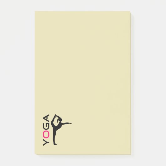 Post-it® Yoga Pose Silhouette sur Tan Arrière - plan (Devant)