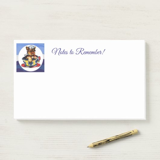 Post-it® Yorkie Poo (Sur un bureau)