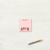 Post-it® Yorkie Tasse Cute Notes de la Saint-Valentin (Sur un bureau)