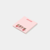 Post-it® Yorkie Tasse Cute Notes de la Saint-Valentin (Incliné)