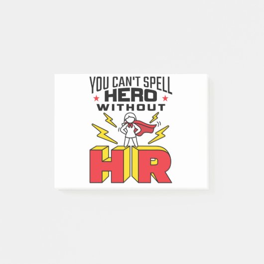 Post-it® You Can't Spell Hero Without HR Human Resources (Devant)