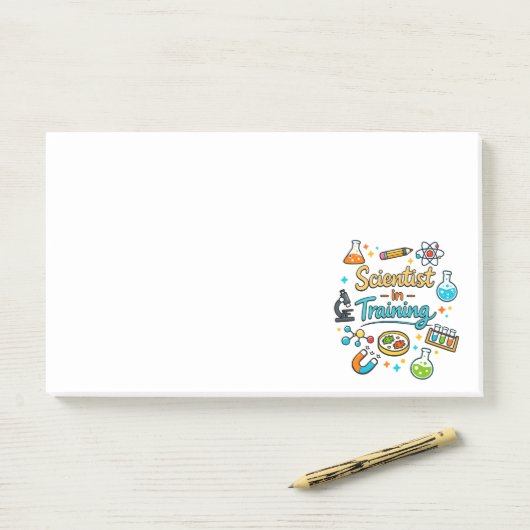 Post-it® Young Scientist in Training Invitation (Sur un bureau)