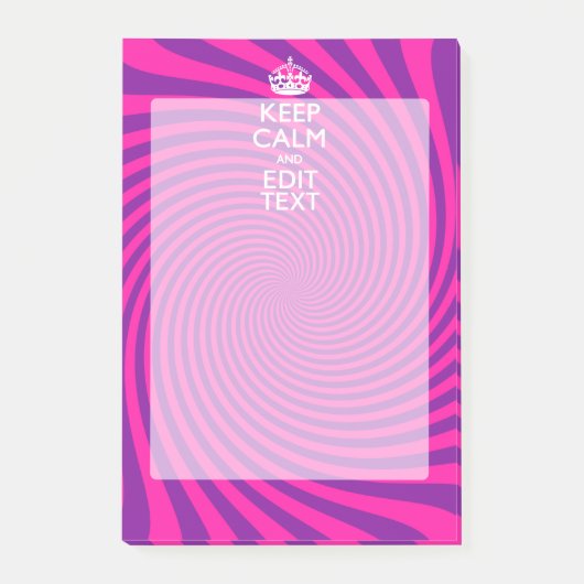 Post-it® Your Keep Calm Saying on Hot Pink (Devant)