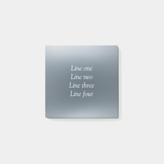 Post-it® Your message here gray blue metallic background te (Devant)