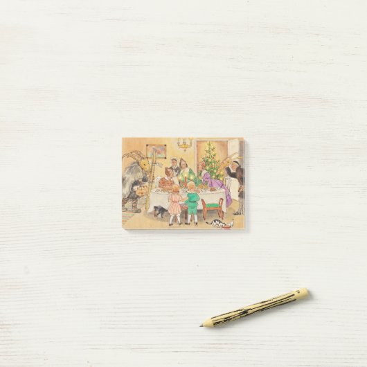 Post-it® Yule Goat à la table du dîner (Sur un bureau)