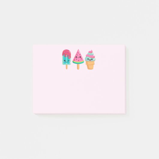 Post-it® Yummy Ice Cream Trio Vibe été (Devant)