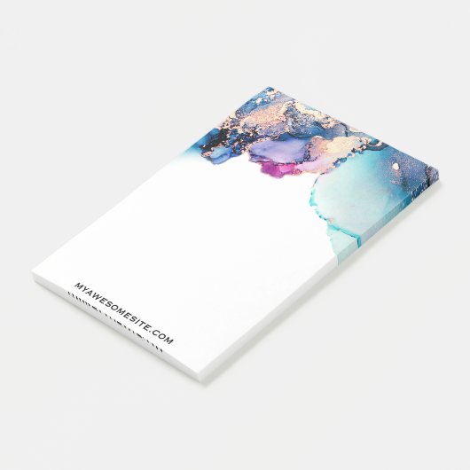 Post-it® *~* Yummy Turquoise Turquoise Gold AP29 Bold Abstr (Incliné)