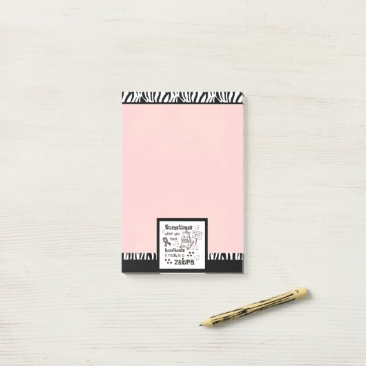 Post-it® Zebra awareness (Sur un bureau)