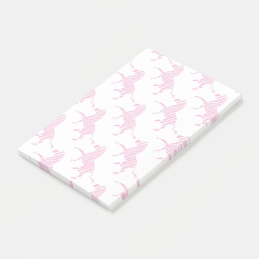 Post-it® Zebra Hot rose et blanc Silhouette (Incliné)