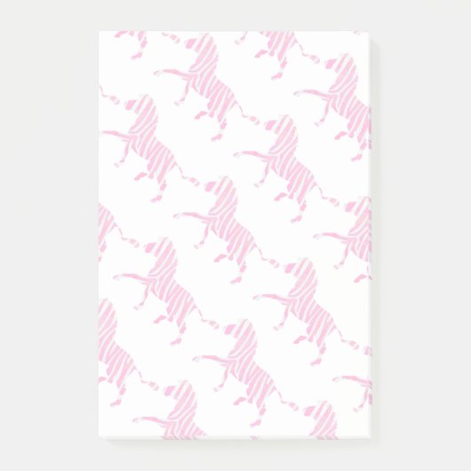 Post-it® Zebra Hot rose et blanc Silhouette (Devant)