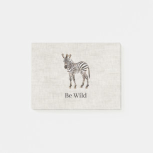 Post-it® Zebra Safari Animal Fausse Linen