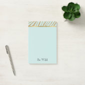 Post-it® Zèbre Paillettes Or Menthe   (Bureau)