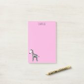 Post-it® Zèbre rose (Sur un bureau)