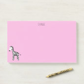 Post-it® Zèbre rose (Sur un bureau)