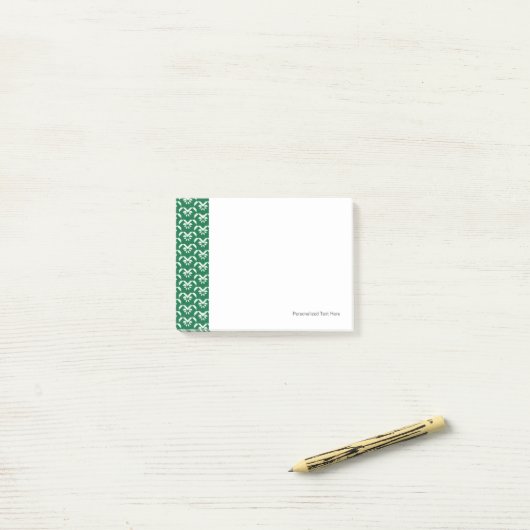 Post-it® Zigzag floral vert (Sur un bureau)
