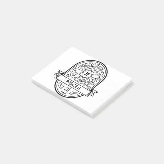 POST-IT® ZODIAC BADGE SYMBOLE PISCES STROKE (Incliné)